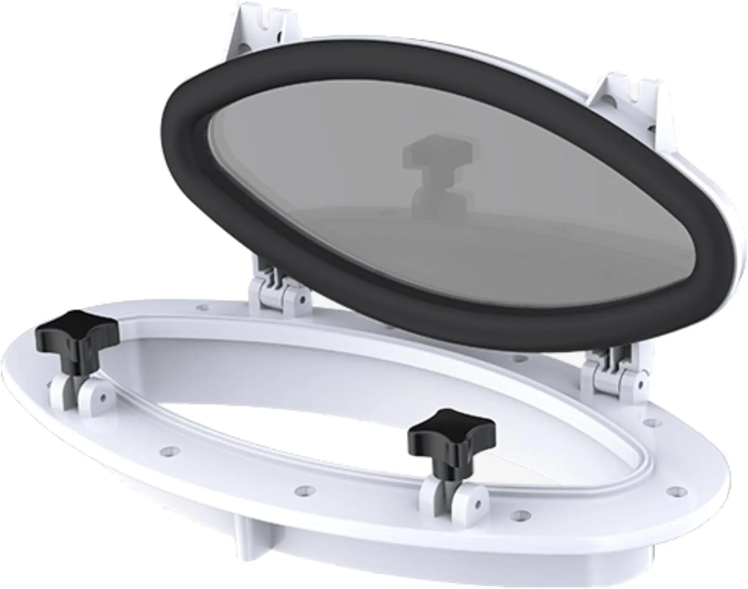 SEAFLO 16 Elliptical Oval Porthole Portlight Window Abs Plasti — main view