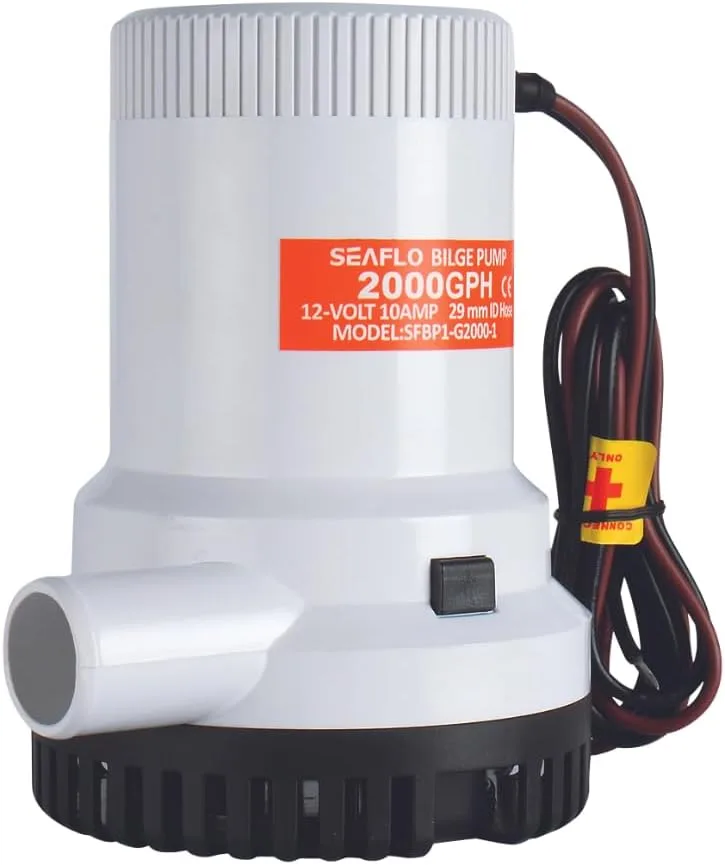 SEAFLO 2000 GPH 24V 5.0A Boat Marine Plumbing Electric Bilge Pumps Non Automatic — main view