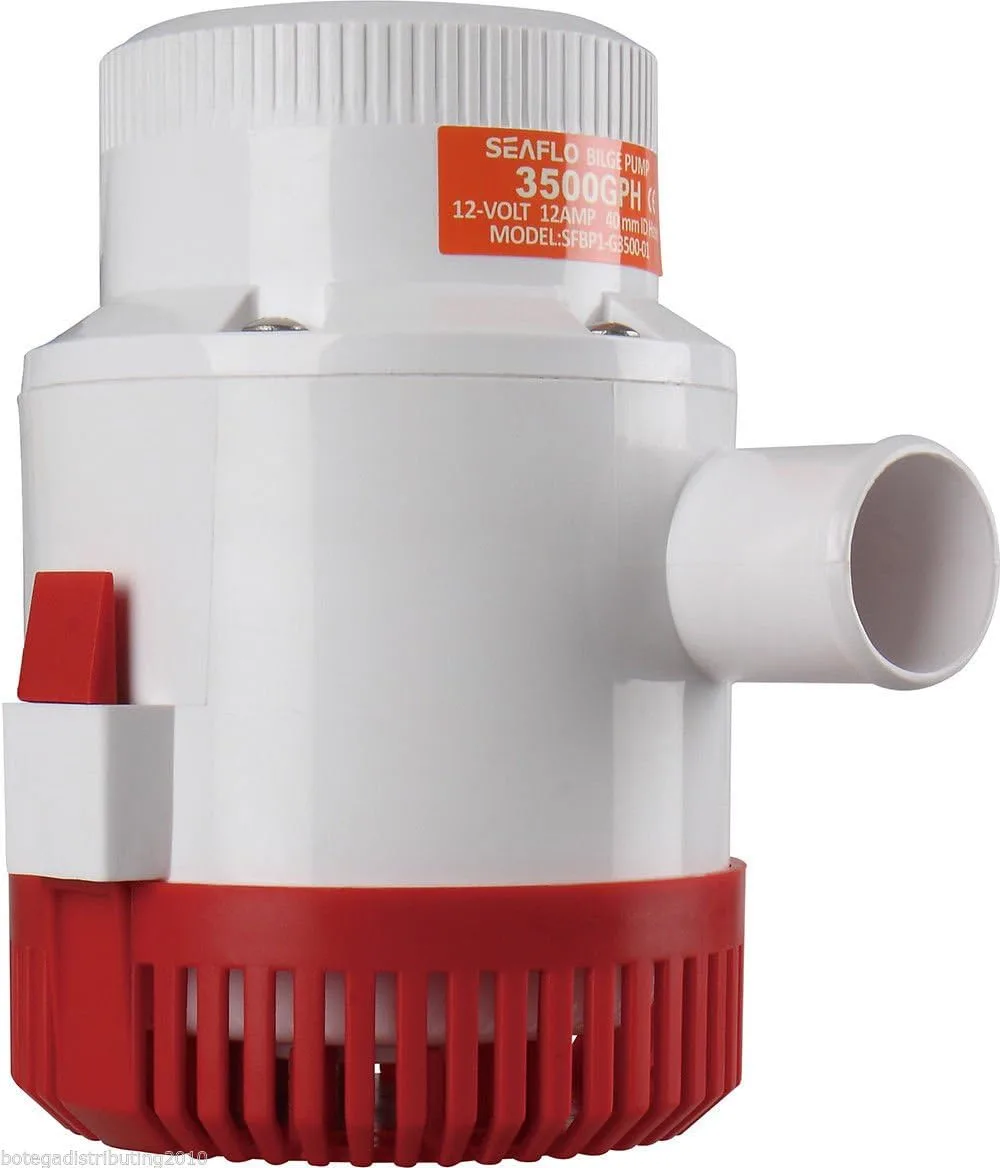 SEAFLO MARINE RV BOATS NON-AUTOMATIC BILGE PUMP 12V 13A 3500GPH SILENT 110°F MAX 18AWG — main view