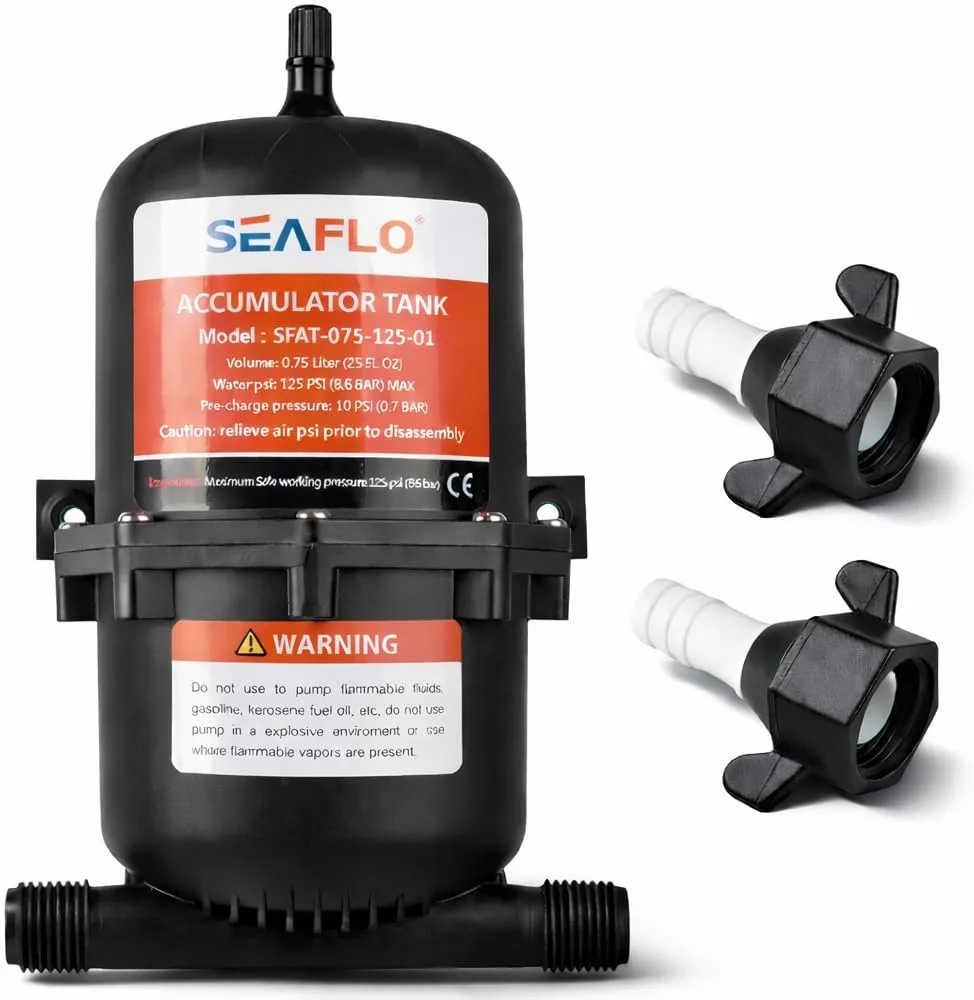 SEAFLO Accumulator Tank — 125 PSI, 23.5 oz Internal Bladder — main view