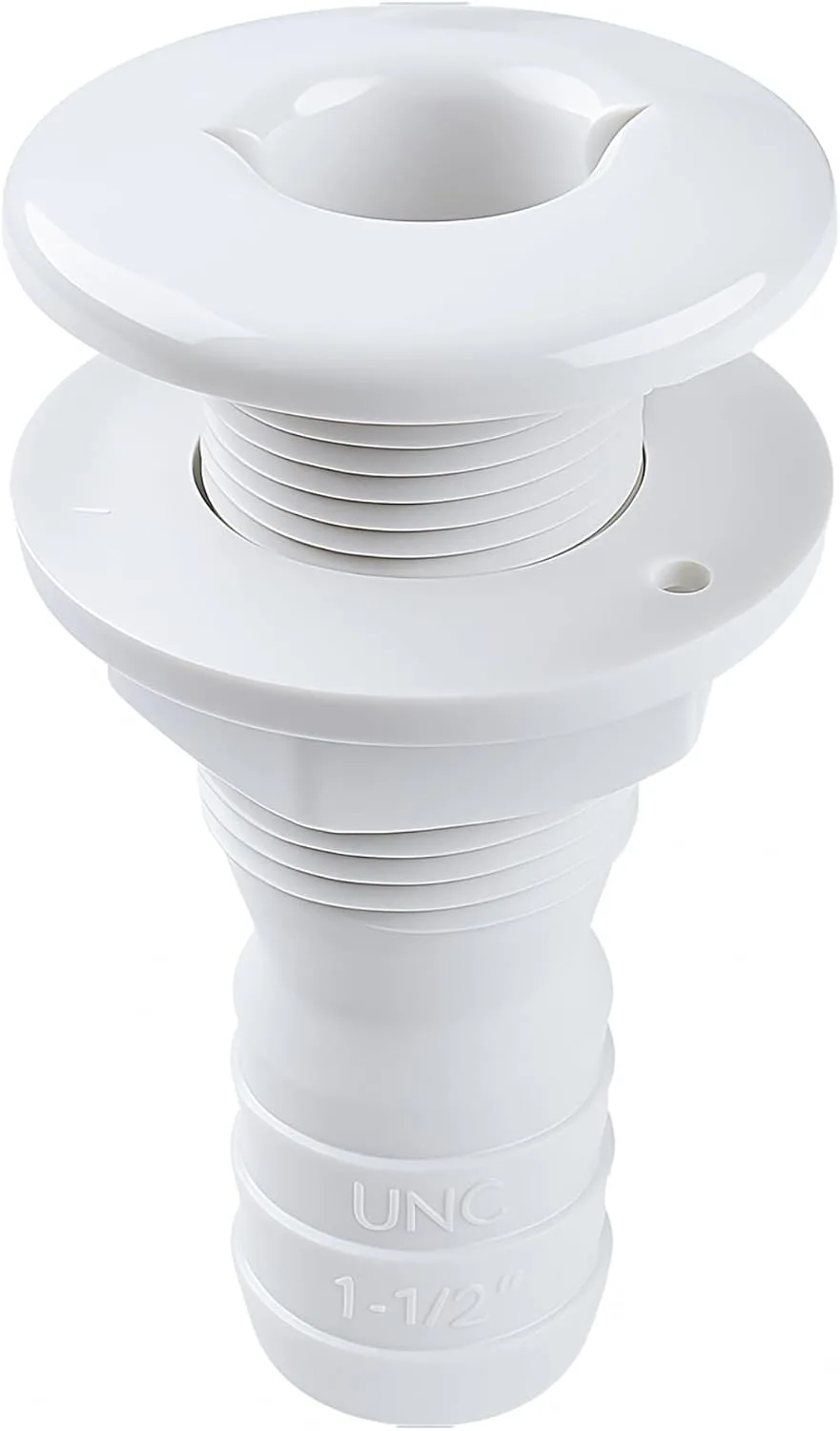 SEAFLO Thru Hull Fitting — 1/2" — White — main view