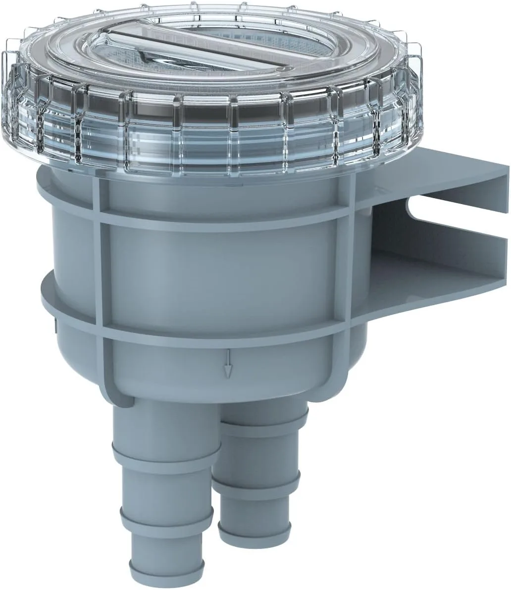 Seaflo Raw Water Marine Intake Cooling Water Strainer for Boat Fits 1", 1.25" & 1.5" Hose sizes — main view
