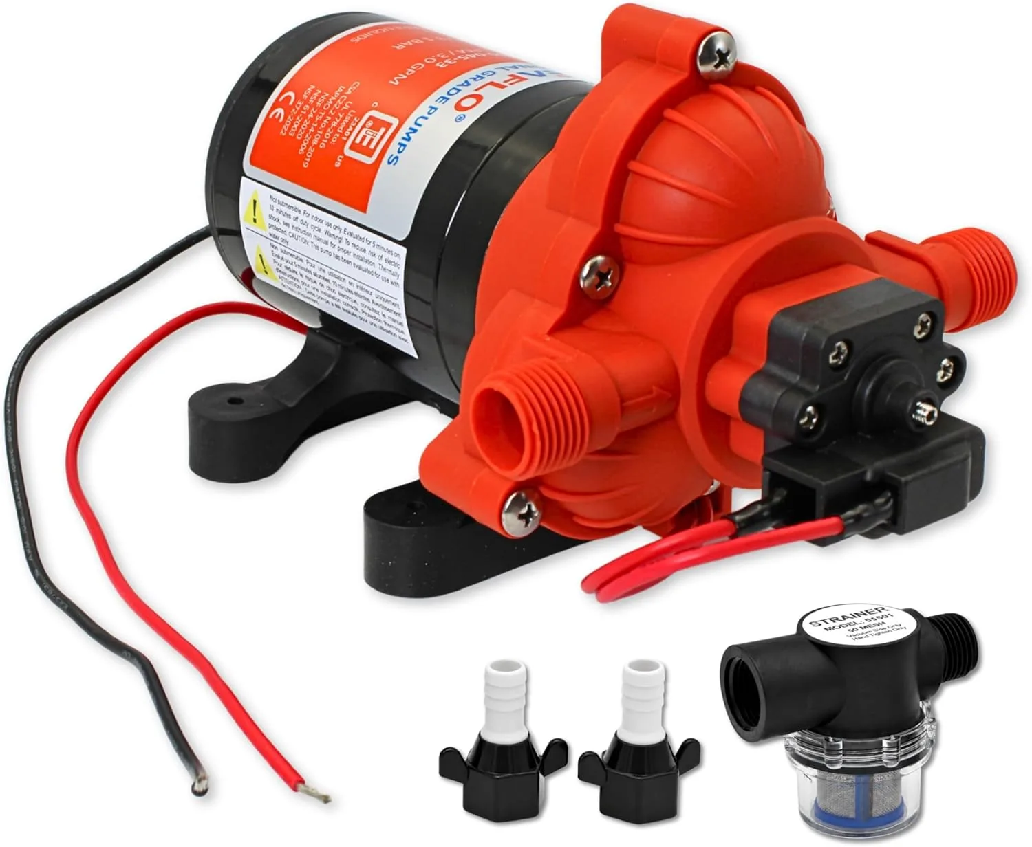 SEAFLO 33 Series RV Water Pump — 12V, 3.0 GPM, 45 PSI