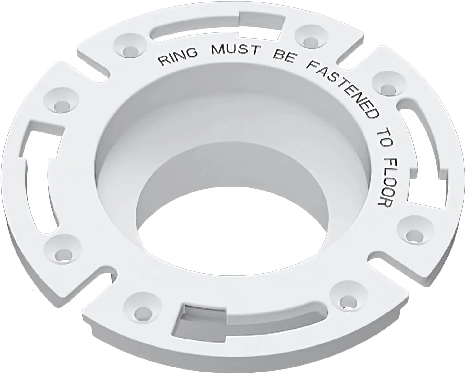 SEAFLO Universal Replacement RV Toilet 3" Floor Flange — White — main view