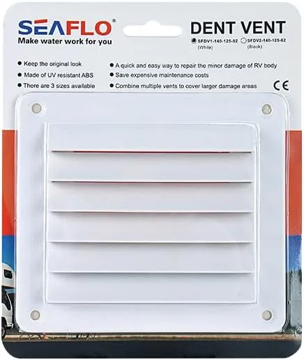 SEAFLO Dent Vent for Marine & RV 5" x 5.5" White Electric Fan — main view