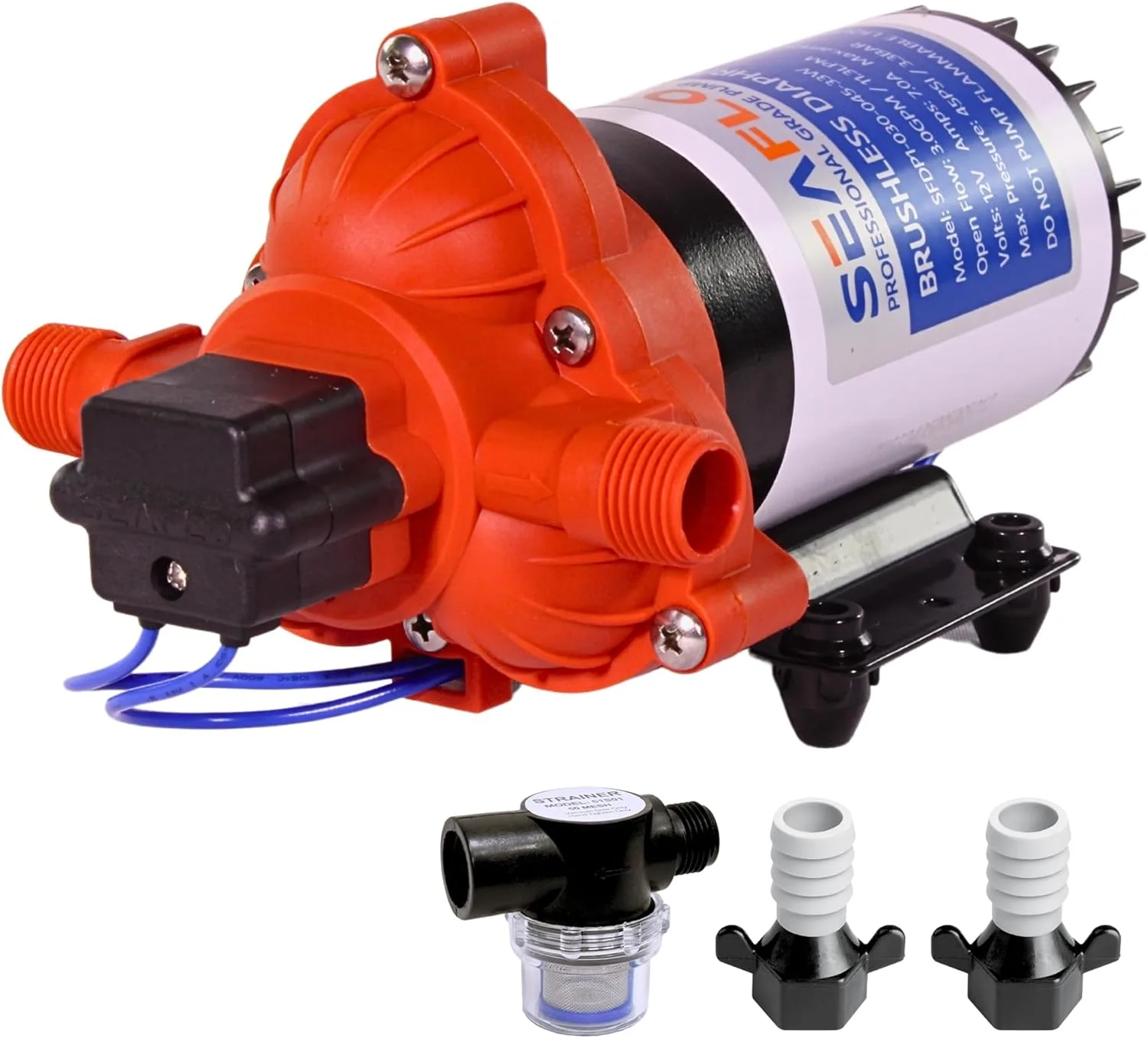 SEAFLO 33W Series Fresh Water Pump — 3.0 GPM, 45 PSI, 12V — main view