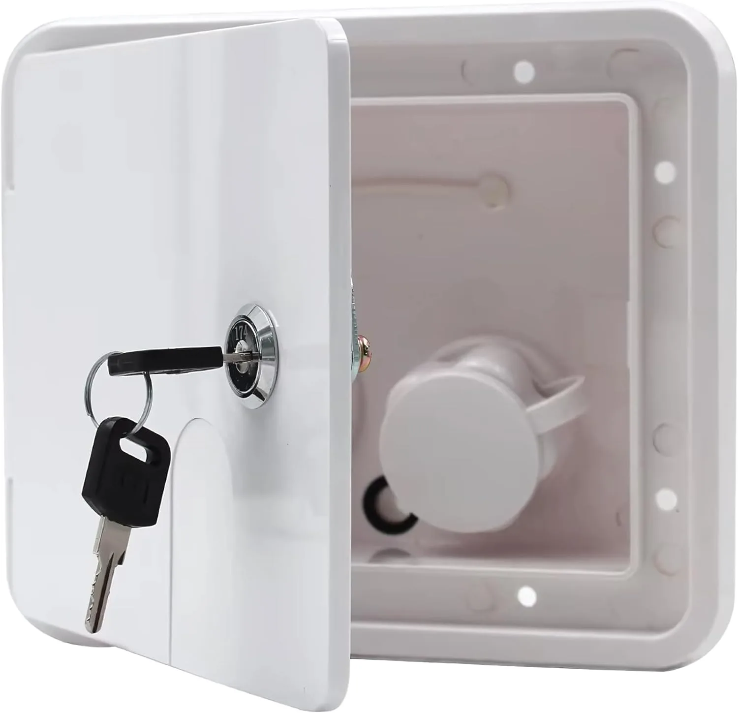 SEAFLO Wall Mount Water Inlet — White — main view