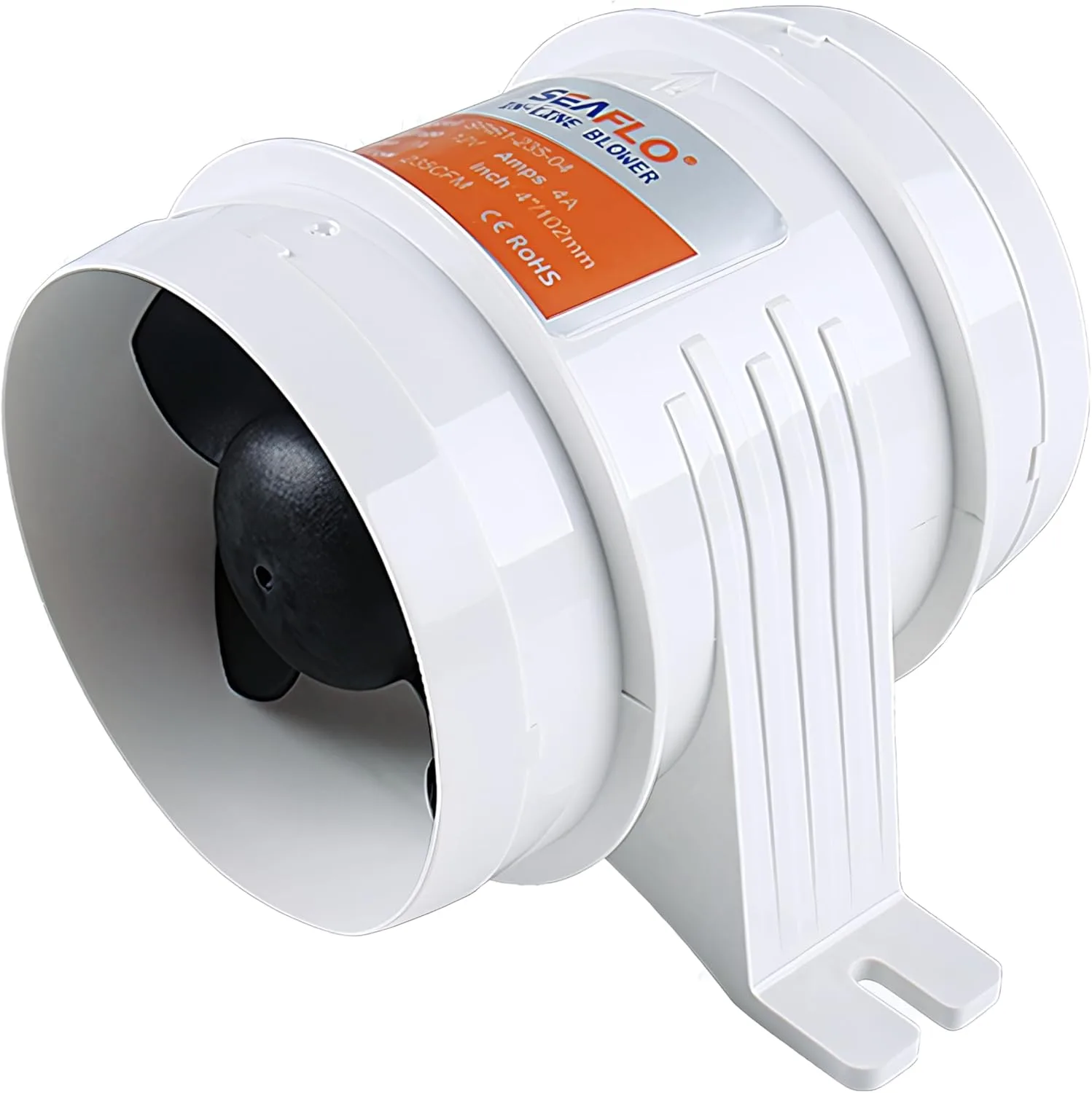 SEAFLO In-Line Marine Bilge Air Blower — 235 CFM, 24V — main view