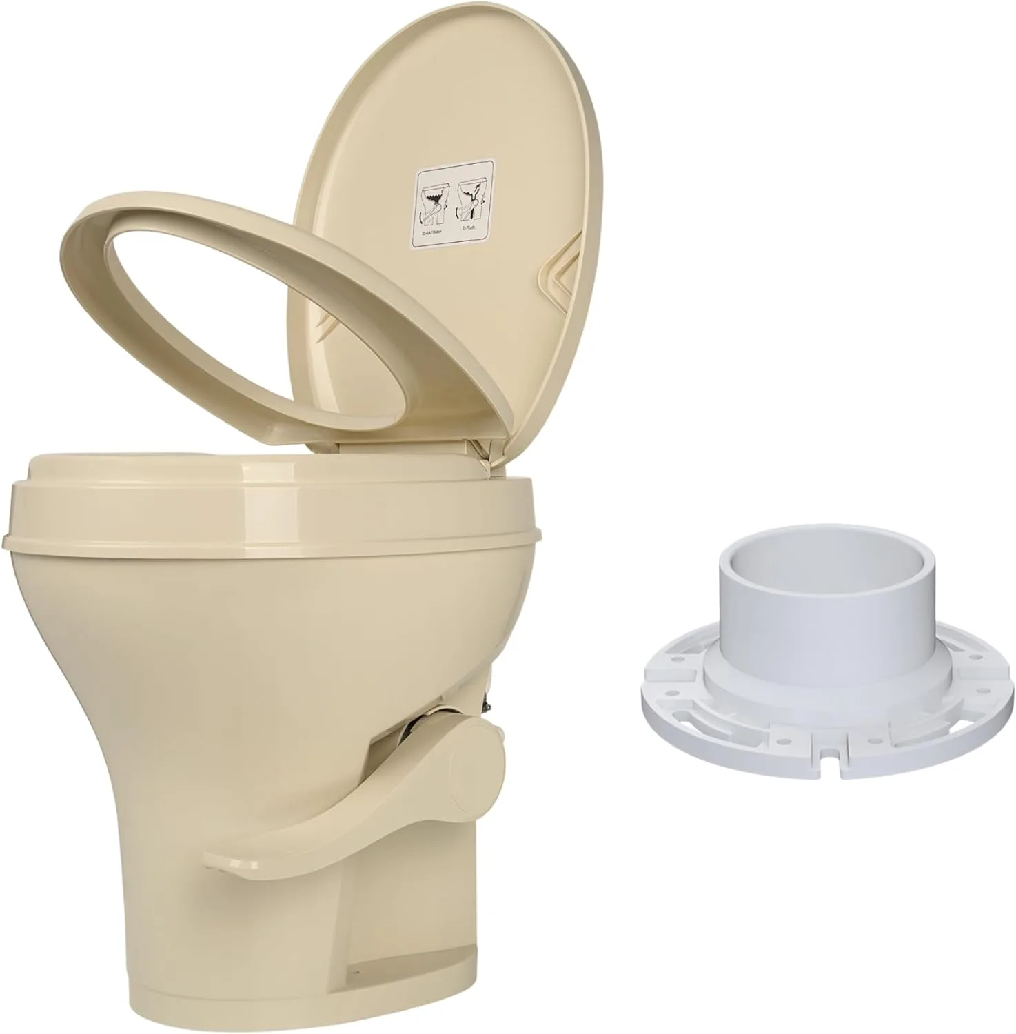 SEAFLO RV Toilet — White — main view