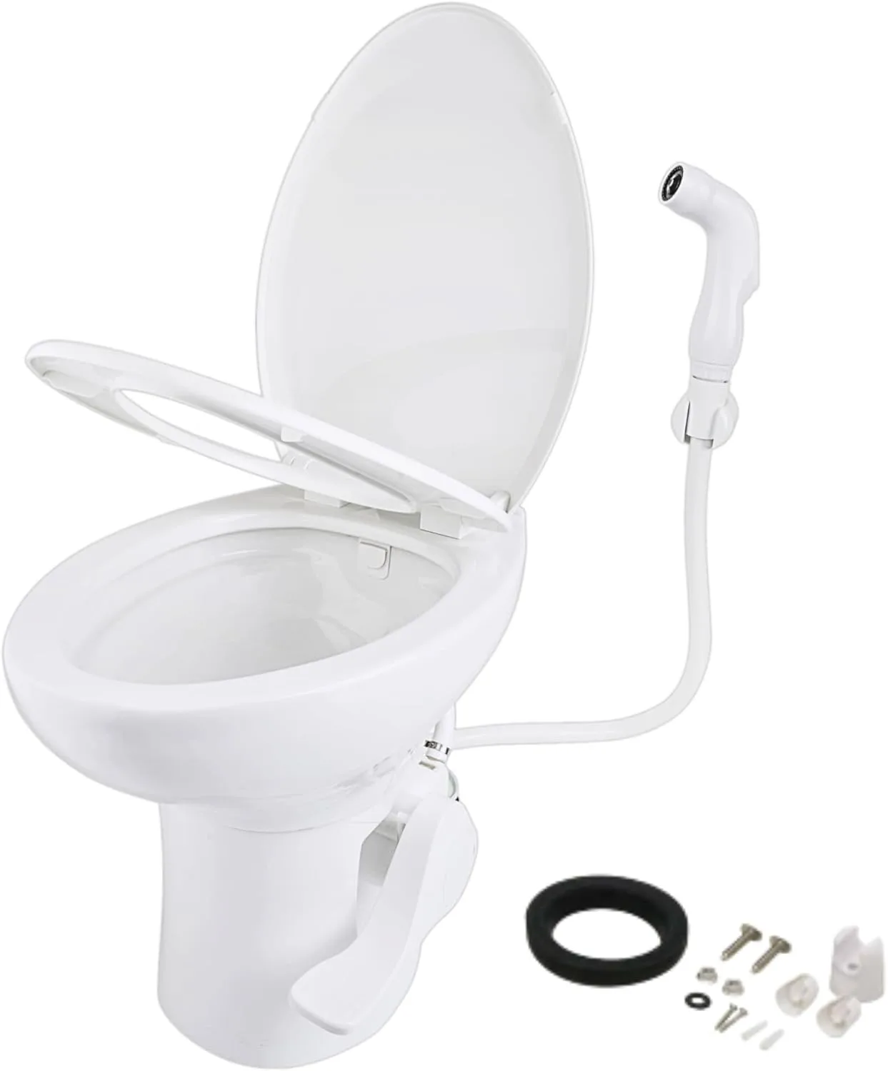 SEAFLO RV Toilet — 18.4" Residential Height, Gravity Flush Foot Pedal — main view