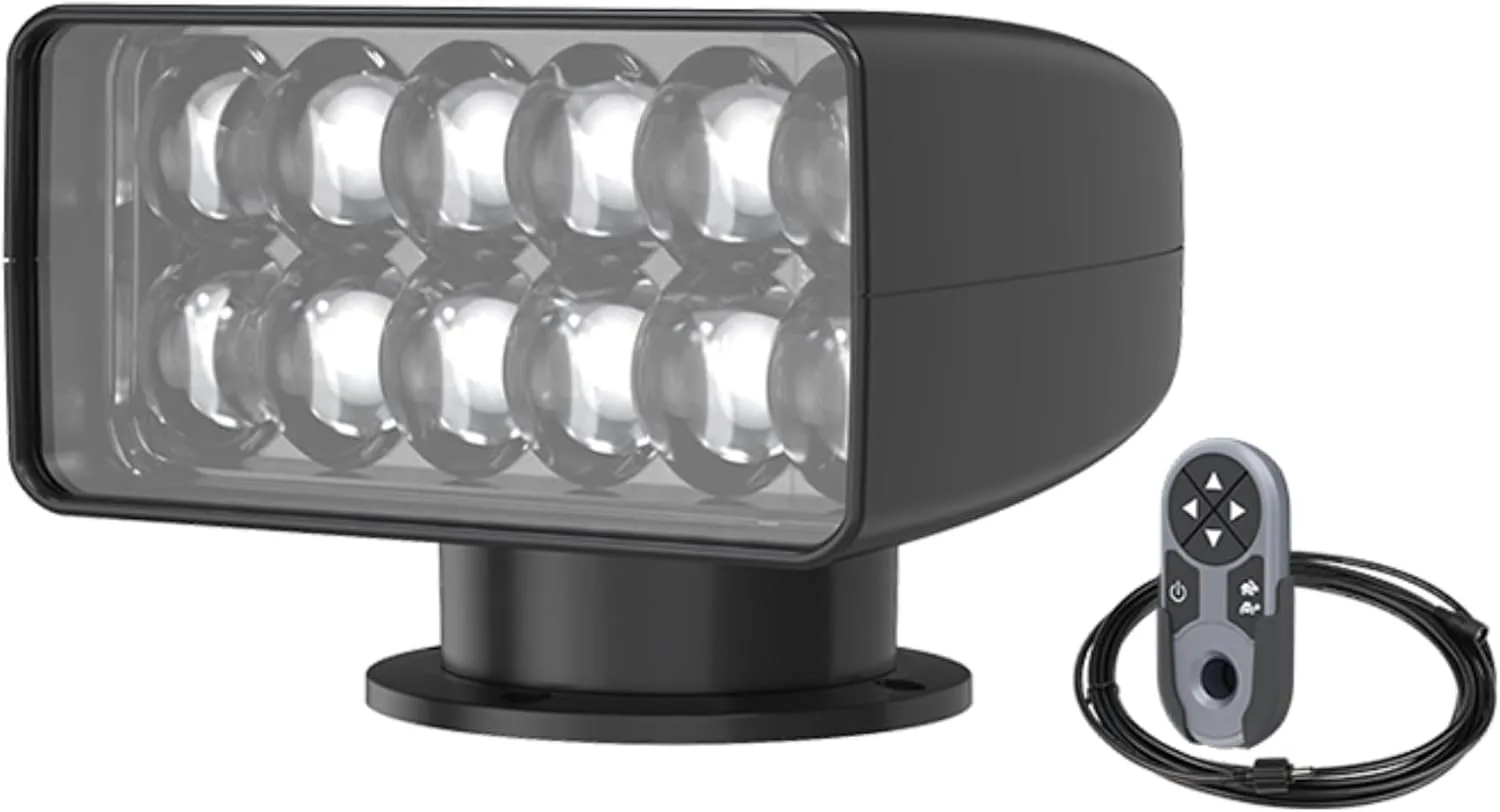 SEAFLO Remote Control Searchlight — Black — main view