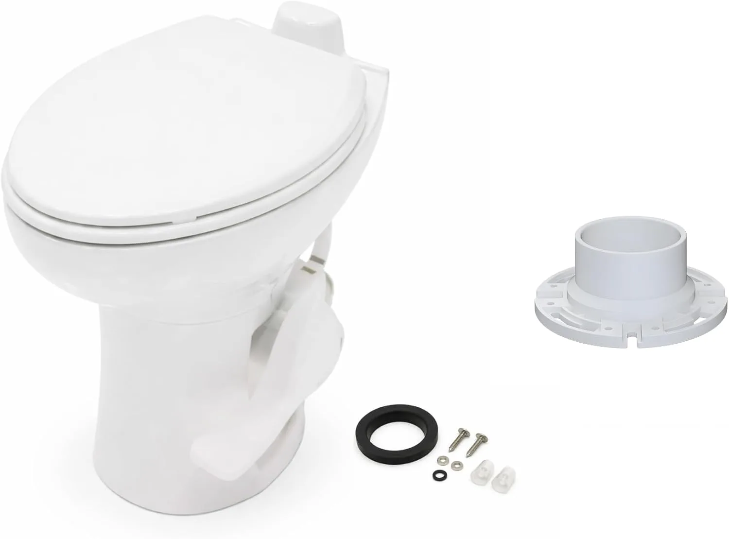 SEAFLO RV Toilet — White — main view